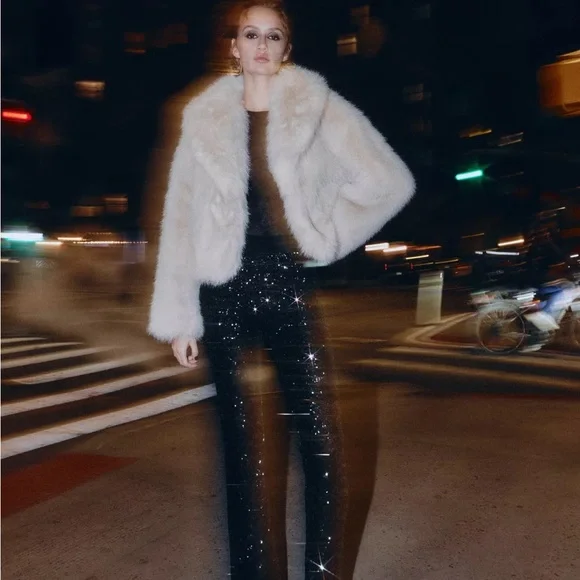 Elegant Black Sequin Dress Pants - Picture 7 of 11